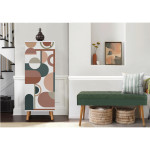 Prieškambario baldų komplektas Kalune Design Vegas 942 - 1070, baltas/ žalias