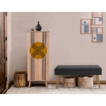 Prieškambario baldų komplektas Kalune Design Vegas Sonomo 907 - 1053, pilkas/rudas