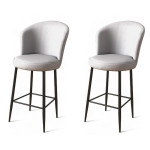 2-jų dalių baro kėdžių komplektas Asir Uras, pilkas/juodas