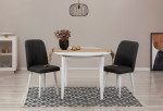 Išplečiamas valgomojo stalo ir kėdžių rinkinys (3 vienetai) Vina 1053 - White, Anthracite