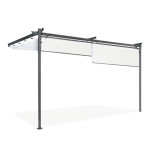 Pavėsinė Pergola SPRINT WALL PLUS 4x2.7m, Anthracite/White, montuojama prie sienos