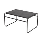 Metalinis lauko stalas terasai Nefryt 74 x 55 cm juodas praktiškas dizainas