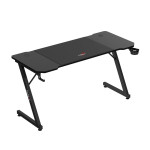 Huzaro Hero 3.3 black žaidimų stalas 140 cm – Carbon danga, ergonomiškas