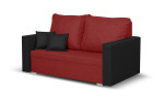 Sofa Eko, juoda/raudona