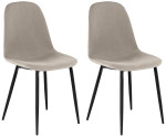 2-jų valgomojo kėdžių komplektas Loft24 Miller, pilkas