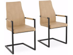2-jų valgomojo kėdžių komplektas Sabine, smėlio spalvos