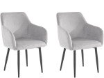 2-jų valgomojo kėdžių komplektas Loft24 Penny, pilkas