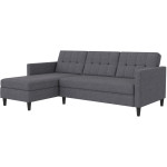 Trivietė sofa-lova Dorel Home Hartford, pilka