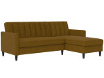 Trivietė sofa-lova Dorel Home Celine, geltona