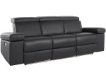 Trivietė sofa Loft Rayland, juoda