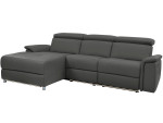 Trivietė sofa Loft Pareli, juoda