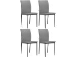 4-ių valgomojo kėdžių komplektas Loft24 Pavia, pilkas