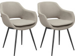 2-jų valgomojo kėdžių komplektas Loft24 Kobe, pilkas