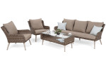 Lauko baldų komplektas Almeria, Ginger / Brown Melange