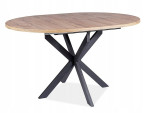 Gaston Modern Round Extendable Dining Table – Sand Finish