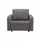 Fotelis Bellezza London, pilkas