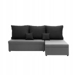 Minkštas kampas Bellezza Bodo, pilkas/juodas