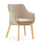 Valgomojo kėdė Wood Garden Huan II, smėlio spalvos