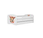 Vaikiška lova be stalčiaus su čiužiniu Kocot Kids BabyDreams White bambi 140x70 cm, balta