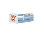 Vaikiška lova be čiužinio, su stalčiumi Kocot Kids BabyDreams Blue bambi, 160x80 cm, mėlyna
