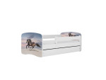Vaikiška lova be čiužinio, su stalčiumi Kocot Kids BabyDreams White galloping horse, 140x70 cm, įvairių spalvų