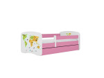Vaikiška lova be čiužinio ir stalčiaus Kocot Kids BabyDreams Pink map, 180x80cm, rožinė
