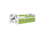 Vaikiška lova be čiužinio ir stalčiaus Kocot Kids BabyDreams Green nasa, 160x80cm, žalia