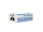 Vaikiška lova be čiužinio ir stalčiaus Kocot Kids BabyDreams Blue panda 2, 140x70cm, mėlyna