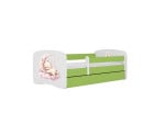 Vaikiška lova be čiužinio ir stalčiaus Kocot Kids BabyDreams Green dream, 170x40cm, žalia