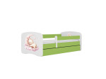 Vaikiška lova be čiužinio, su stalčiumi Kocot Kids BabyDreams Green dream, 140x70 cm, žalia