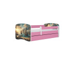 Vaikiška lova be čiužinio, su stalčiumi Kocot Kids BabyDreams Pink ship, 160x80 cm, rožinė