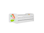 Vaikiška lova be čiužinio ir stalčiaus Kocot Kids BabyDreams White mermaid, 180x80cm, balta