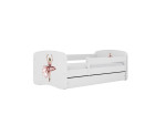 Vaikiška lova be čiužinio, su stalčiumi Kocot Kids BabyDreams White dancer, 170x40 cm, balta