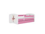 Vaikiška lova be čiužinio ir stalčiaus Kocot Kids BabyDreams Pink dancer, 180x80cm, rožinė