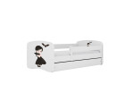 Vaikiška lova be čiužinio ir stalčiaus Kocot Kids BabyDreams White Wednesday, 140x70cm, balta/juoda