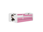 Vaikiška lova be čiužinio ir stalčiaus Kocot Kids BabyDreams Pink Wednesday, 140x70cm, rožinė