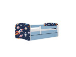 Vaikiška lova be čiužinio, su stalčiumi Kocot Kids BabyDreams Blue cosmos, 180x80 cm, mėlyna