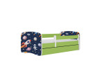 Vaikiška lova be čiužinio, su stalčiumi Kocot Kids BabyDreams Green cosmos, 180x80 cm, žalia