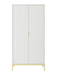 Spinta Austin, 100x55x205,4 cm, balta/auksinė