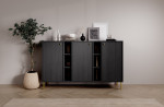 Komoda Tili 3D 6P, juoda