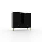 Komoda Tili 2D 2S 2P, juoda