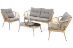 Lauko baldų komplektas Toskania, Beige / Light Grey