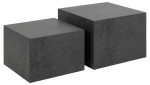 Actona Dice Black – Rinkinys iš 2 modernių kvadratinių kavos staliukų