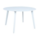 Sodo stalas Home4You Savo, 120x73 cm, baltas