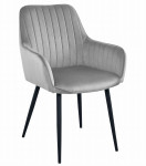 2-jų dalių valgomojo kėdžių komplektas Leobert Solden, pilkas/juodas