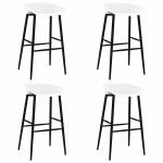 Baro kėdės, 4vnt., baltos spalvos